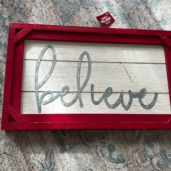 Believe Farm House Distressed Wood Sign New With Tags - Picture 6 of 9